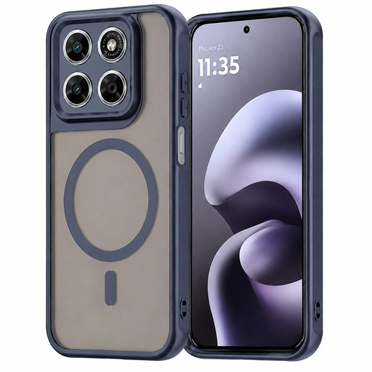 MagSafe-etui til Motorola Moto G87 / G77 / G67, Techsuit, HaloFrost II, Marineblå