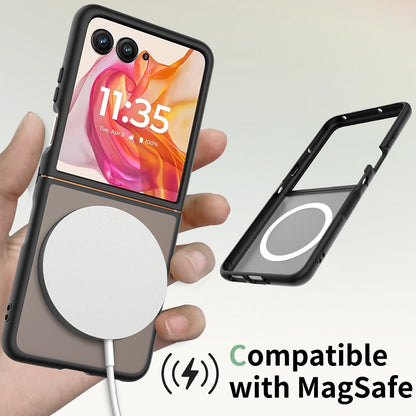 MagSafe-etui til Motorola Razr 70 Plus / Razr 50 Ultra, Techsuit, PureFrost, Satin Sort