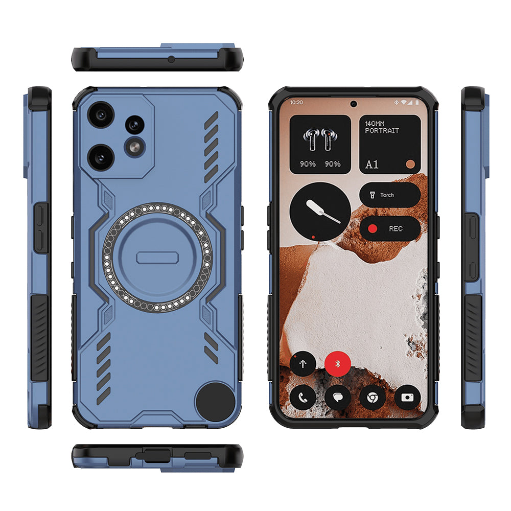 MagSafe Case for Nothing CMF Phone 2 Pro, Techsuit, ArmorMag, Blue