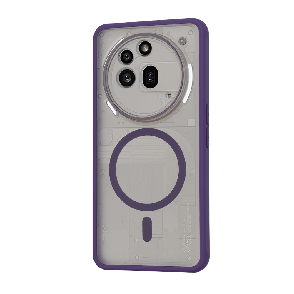 MagSafe-etui til Nothing Phone (3a) Pro, Techsuit, HaloFrost, Mørkelilla