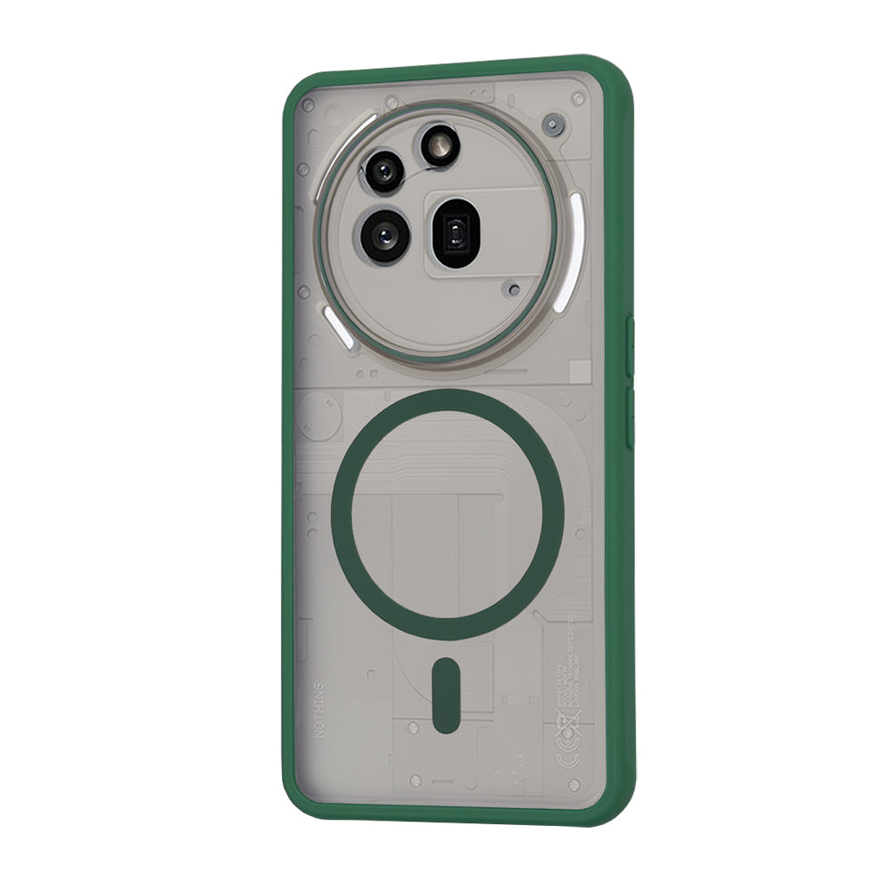 MagSafe-etui til Nothing Phone (3a) Pro, Techsuit, HaloFrost, Grøn