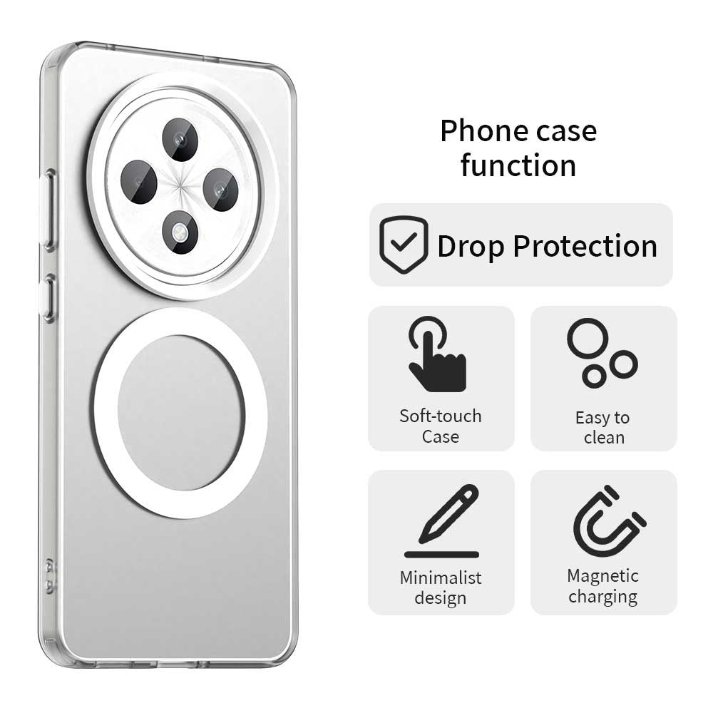 MagSafe-etui til Oppo Reno12 FS 5G / Reno12 FS 4G / Reno12 F 4G / Reno12 F, Techsuit, CandyCase, Hvid