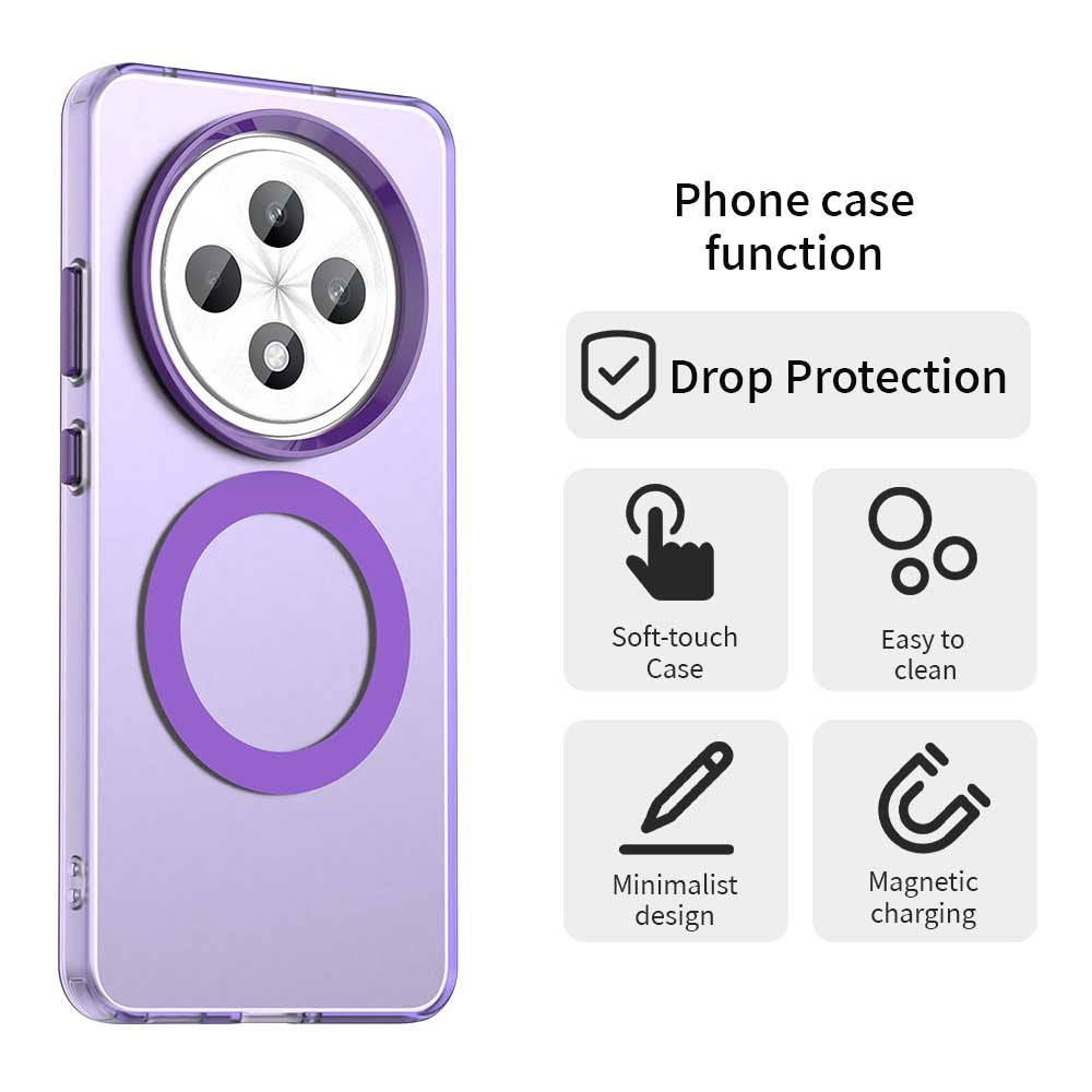 MagSafe-etui til Oppo Reno12 FS 5G / Reno12 FS 4G / Reno12 F 4G / Reno12 F, Techsuit, CandyCase, Lilla