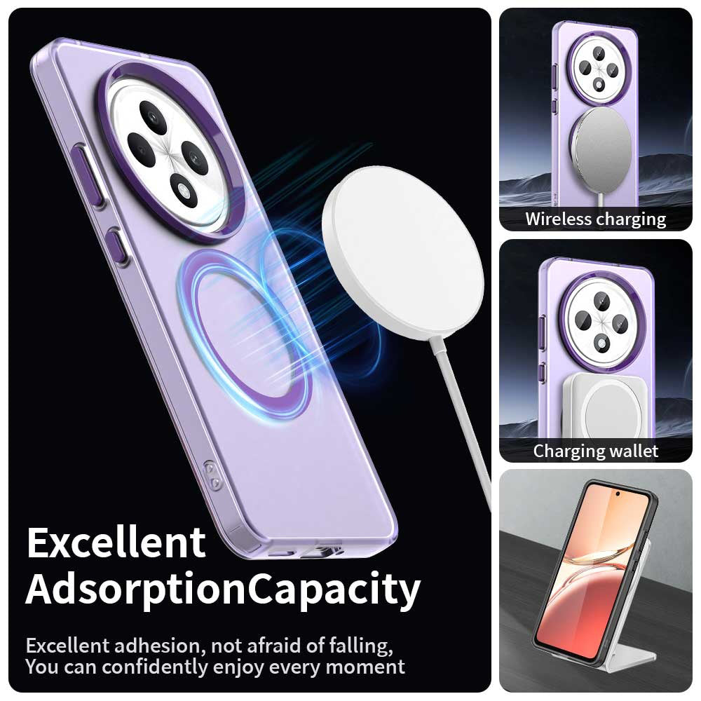 MagSafe-etui til Oppo Reno12 FS 5G / Reno12 FS 4G / Reno12 F 4G / Reno12 F, Techsuit, CandyCase, Lilla