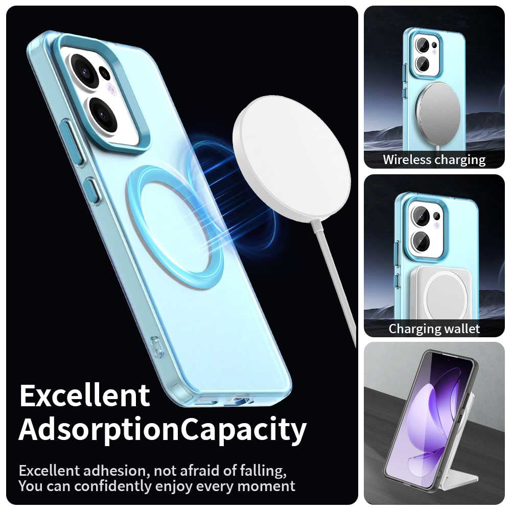 MagSafe-etui til Oppo Reno13 FS 5G / Reno13 F 4G / Reno13 F, Techsuit, CandyCase, Blå