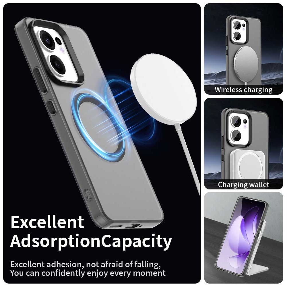 MagSafe-etui til Oppo Reno13 FS 5G / Reno13 F 4G / Reno13 F, Techsuit, CandyCase, Sort