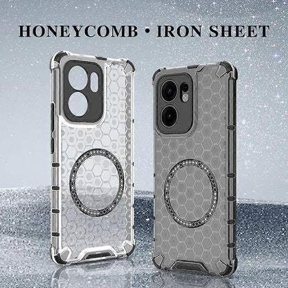 MagSafe-etui til Oppo Reno13 FS 5G / Reno13 F 4G / Reno13 F, Techsuit, HoneyComb Shield, Hvid