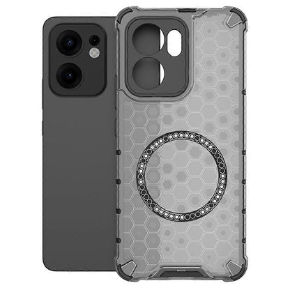 MagSafe-etui til Oppo Reno13 FS 5G / Reno13 F 4G / Reno13 F, Techsuit, HoneyComb Shield, Sort