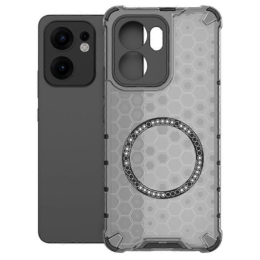 MagSafe-etui til Oppo Reno13 FS 5G / Reno13 F 4G / Reno13 F, Techsuit, HoneyComb Shield, Sort