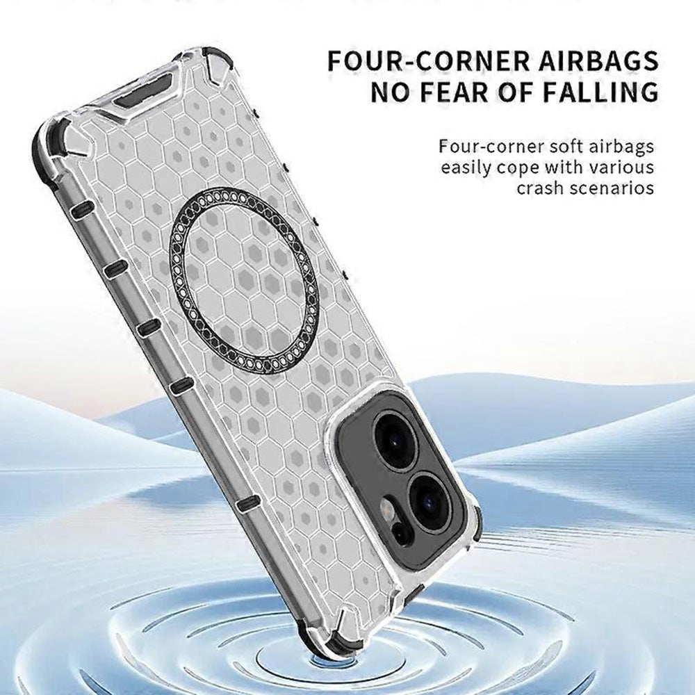 MagSafe-etui til Oppo Reno13 FS 5G / Reno13 F 4G / Reno13 F, Techsuit, HoneyComb Shield, Sort