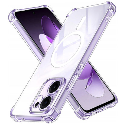 MagSafe-etui til Oppo Reno13 FS 5G / Reno13 F 4G / Reno13 F, Techsuit, stødabsorberende, gennemsigtig