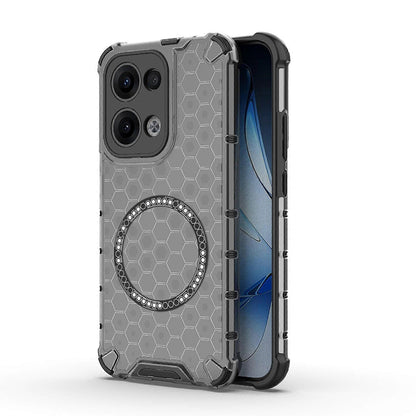 MagSafe-etui til Oppo Reno13, Techsuit, HoneyComb Shield, Sort