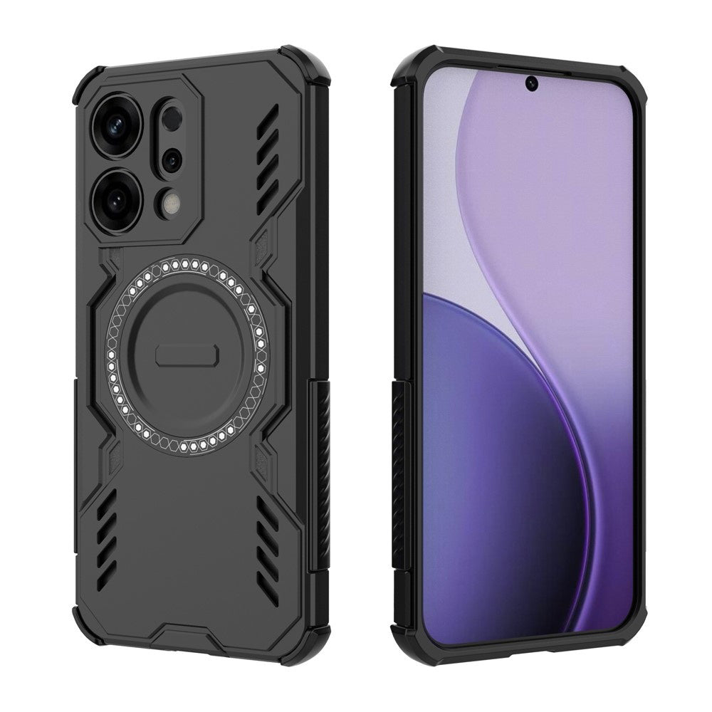 MagSafe-etui til Oppo Reno14, Techsuit, ArmorMag, Sort