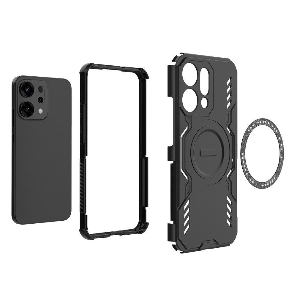 MagSafe-etui til Oppo Reno14, Techsuit, ArmorMag, Sort