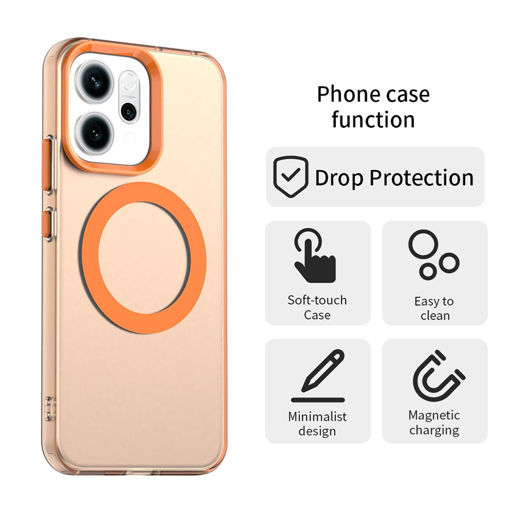 MagSafe cover til Oppo Reno14, Techsuit, CandyCase, Orange
