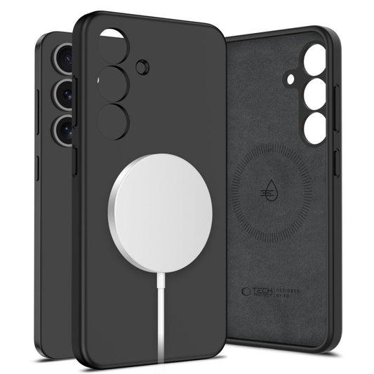 MagSafe cover til Samsung Galaxy S25 S931, Tech-Protect, Liquid Silicone, Sort