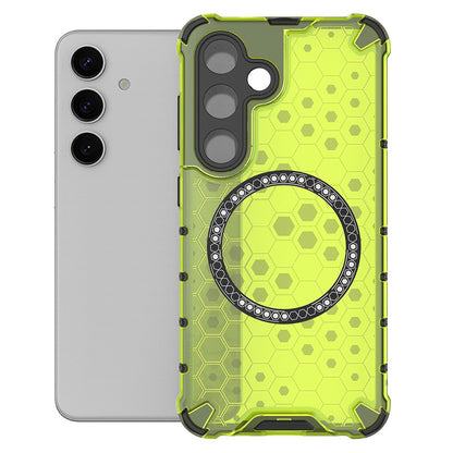 MagSafe-etui til Samsung Galaxy S25 S931, Techsuit, HoneyComb Shield, Grøn