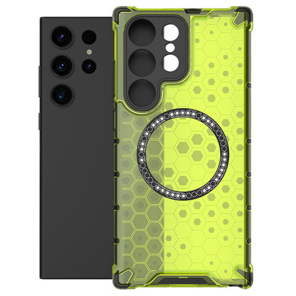 MagSafe-etui til Samsung Galaxy S25 Ultra S938, Techsuit, HoneyComb Shield, Grøn
