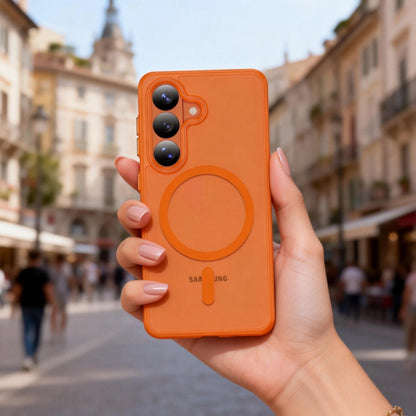 MagSafe-etui til Samsung Galaxy S26 Ultra S948, Tech-Protect, Magmat, Mat Orange