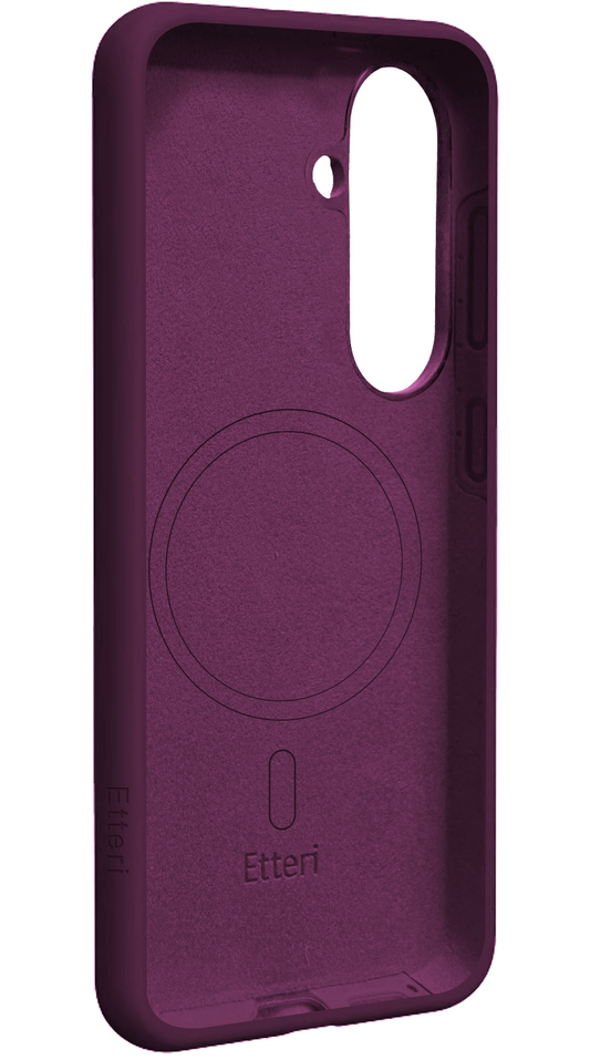 MagSafe-etui til Samsung Galaxy S26 S942, Etteri, Silicone Mag, Vinrød