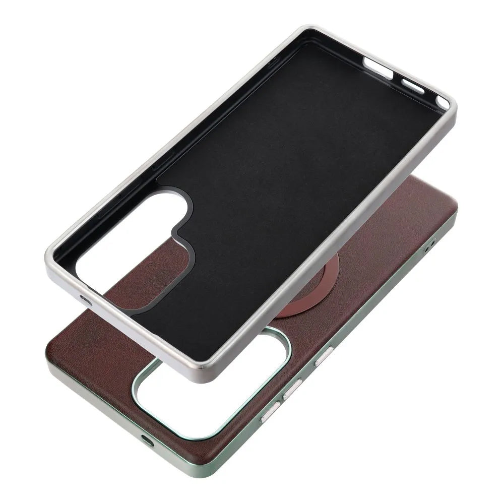 MagSafe-etui til Samsung Galaxy A56 A566, OEM, Gentleman Mag, Brun