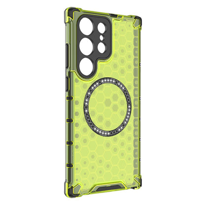 MagSafe-etui til Samsung Galaxy S25 Ultra S938, Techsuit, HoneyComb Shield, Grøn
