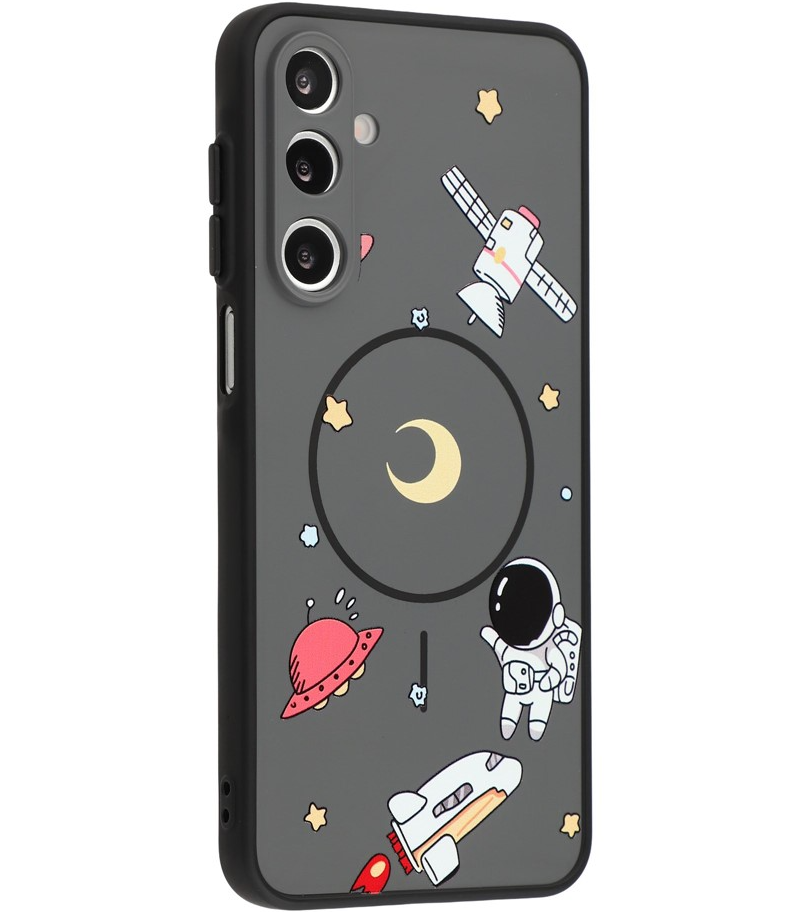 MagSafe-etui til Samsung Galaxy S25 Ultra S938, OEM, Tegneserieastronaut, Sort