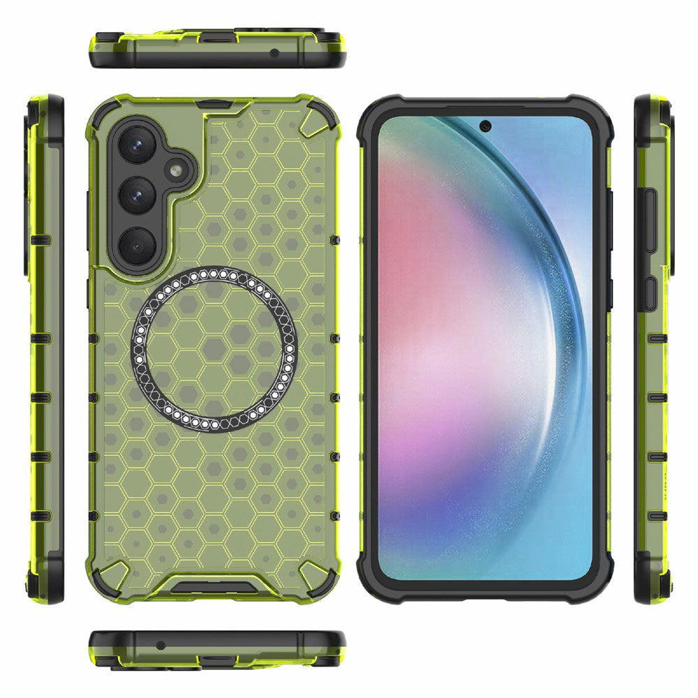 MagSafe-etui til Samsung Galaxy S25 S931, Techsuit, HoneyComb Shield, Grøn