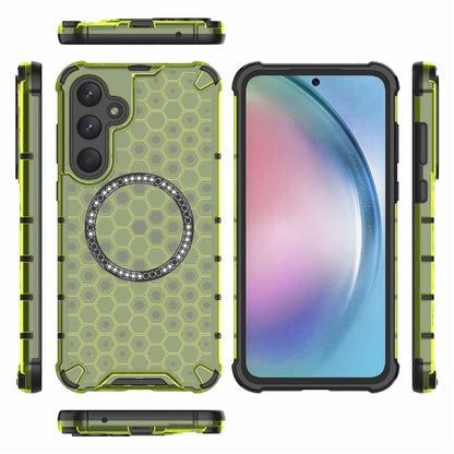 MagSafe-etui til Samsung Galaxy S25 S931, Techsuit, HoneyComb Shield, Grøn