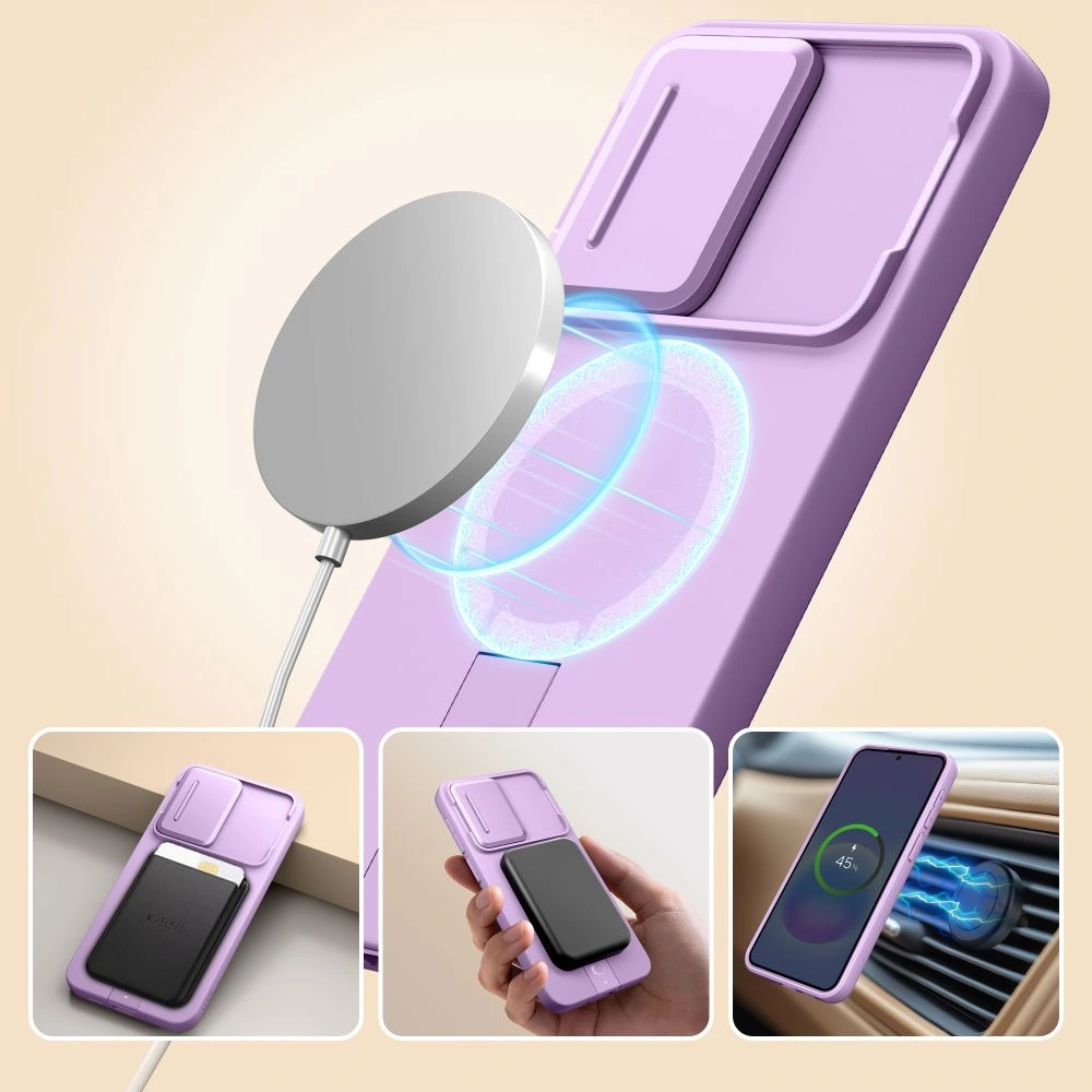 MagSafe-etui til Samsung Galaxy A57 5G, Tech-Protect, Kevlar Aura, Violet