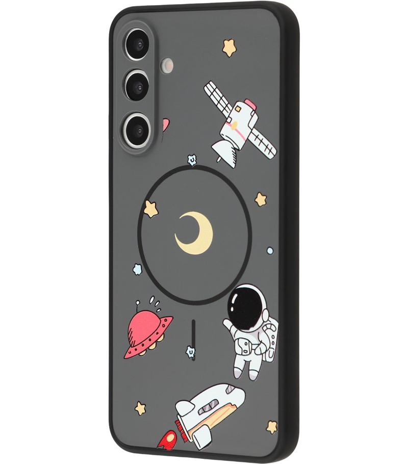 MagSafe-etui til Samsung Galaxy S25 Ultra S938, OEM, Tegneserieastronaut, Sort