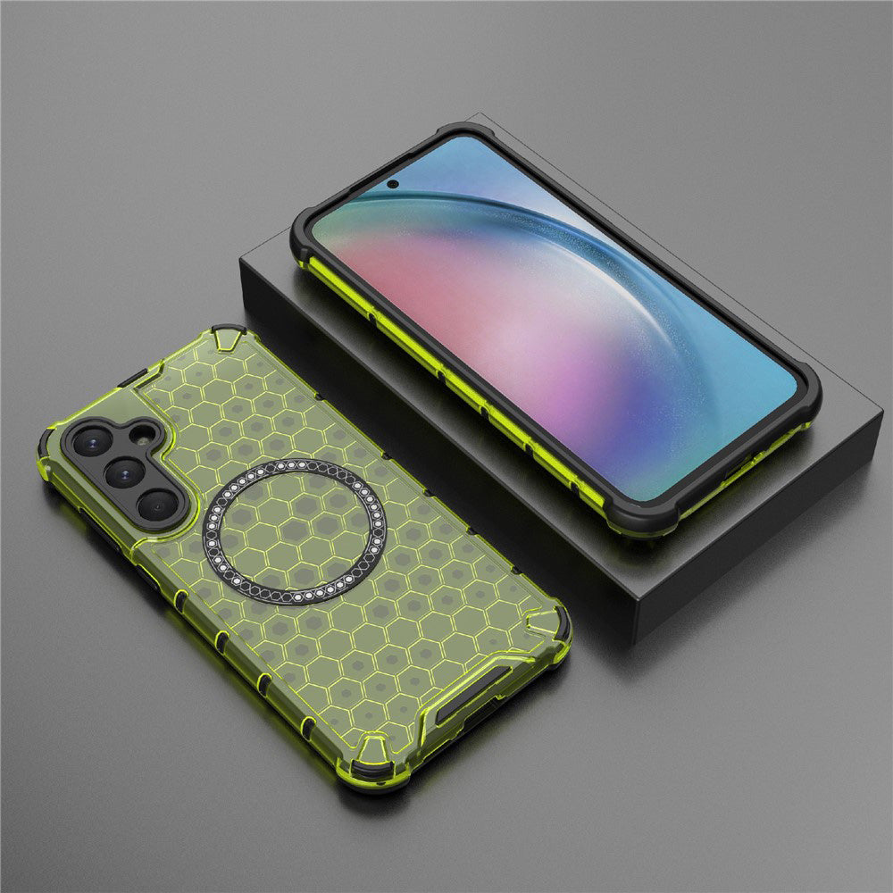 MagSafe-etui til Samsung Galaxy S25 S931, Techsuit, HoneyComb Shield, Grøn