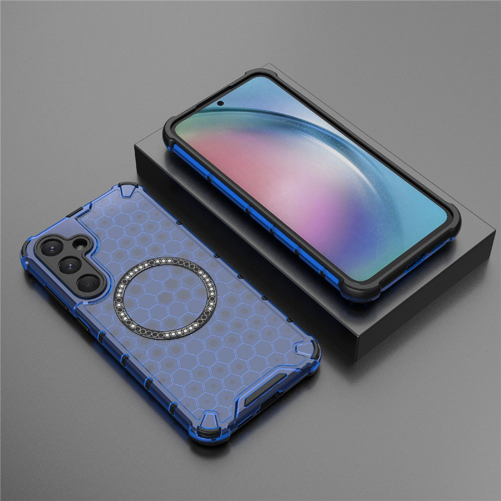 MagSafe-etui til Samsung Galaxy A26 A266, Techsuit, HoneyComb Shield, Blå