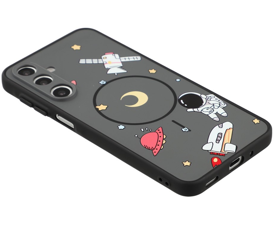 MagSafe-etui til Samsung Galaxy S25 Ultra S938, OEM, Tegneserieastronaut, Sort