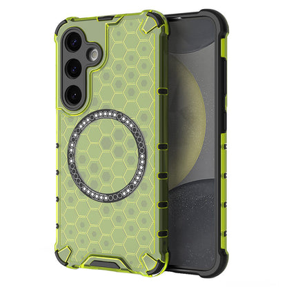 MagSafe-etui til Samsung Galaxy S25 S931, Techsuit, HoneyComb Shield, Grøn