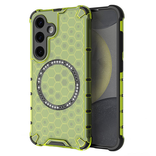 MagSafe-etui til Samsung Galaxy S25 S931, Techsuit, HoneyComb Shield, Grøn