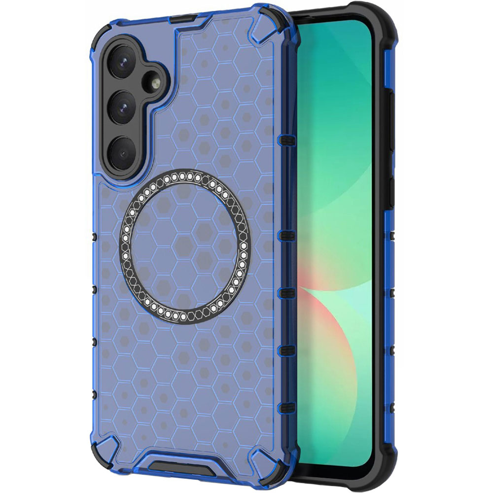 MagSafe-etui til Samsung Galaxy A26 A266, Techsuit, HoneyComb Shield, Blå