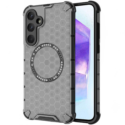 MagSafe-etui til Samsung Galaxy A55 5G A556, Techsuit, HoneyComb Shield, Sort