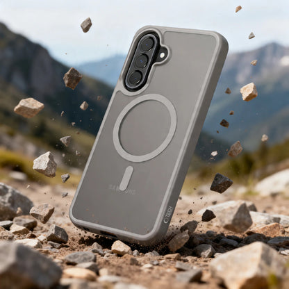 MagSafe-etui til Samsung Galaxy A57 5G, Tech-Protect, Magmat, Grå Mat