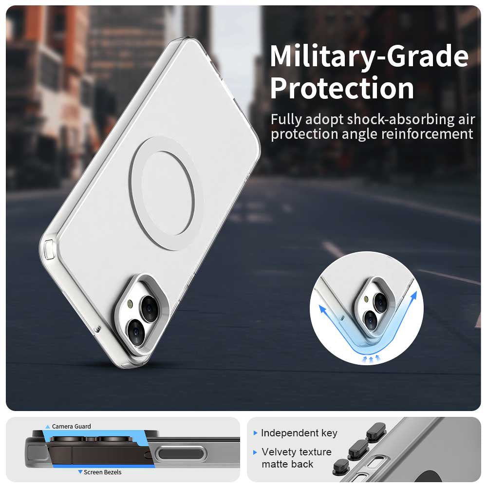 MagSafe-etui til Samsung Galaxy A05 A055, Techsuit, CandyCase, Hvid