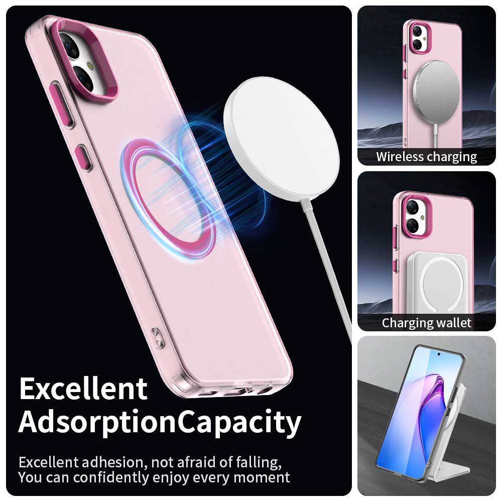 MagSafe-etui til Samsung Galaxy A05 A055, Techsuit, CandyCase, Lyserød