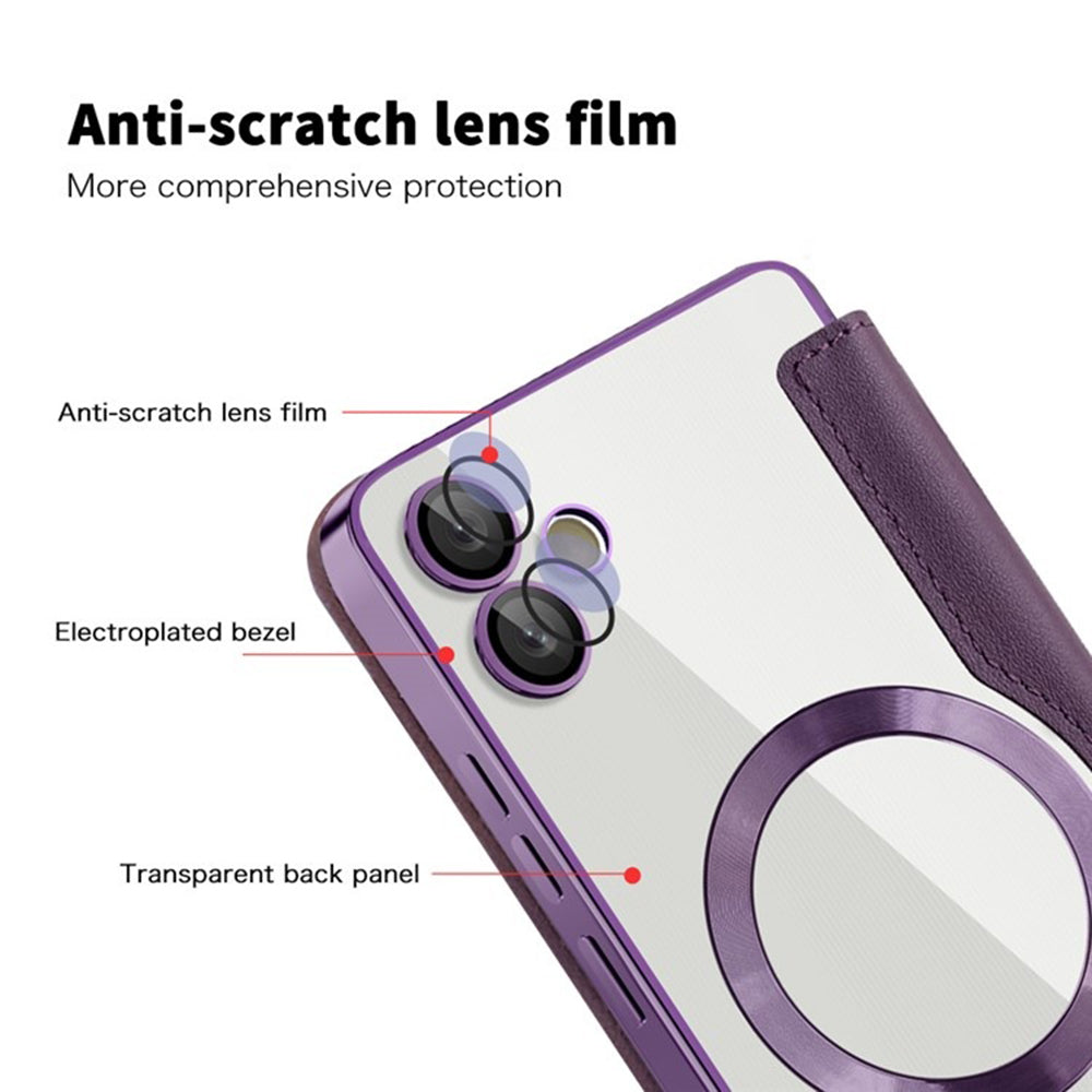 MagSafe-etui til Samsung Galaxy A05 A055, Techsuit, SmartMag Book, Lilla