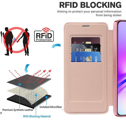 MagSafe-etui til Samsung Galaxy A05s A057, Techsuit, SmartMag Book, Lyserød