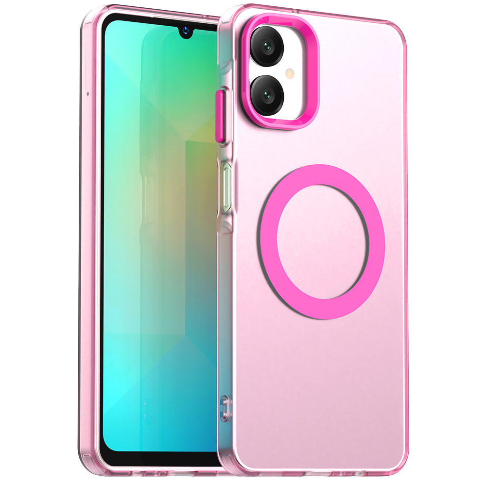 MagSafe-etui til Samsung Galaxy A06 A065, Techsuit, CandyCase, Lyserød