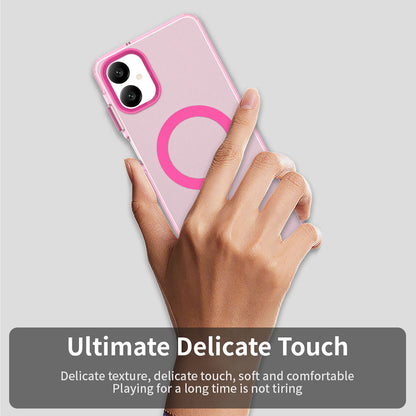 MagSafe-etui til Samsung Galaxy A06 A065, Techsuit, CandyCase, Lyserød
