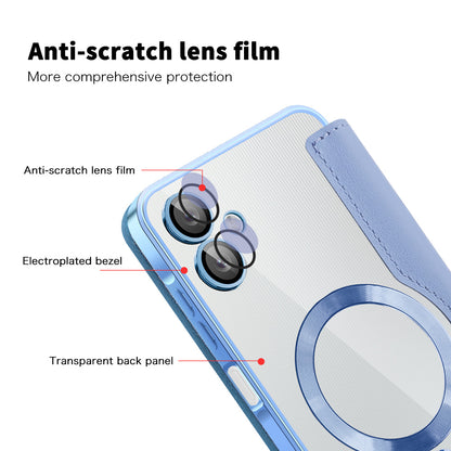 MagSafe-etui til Samsung Galaxy A06 A065, Techsuit, SmartMag Book, Blå