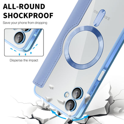 MagSafe-etui til Samsung Galaxy A06 A065, Techsuit, SmartMag Book, Blå