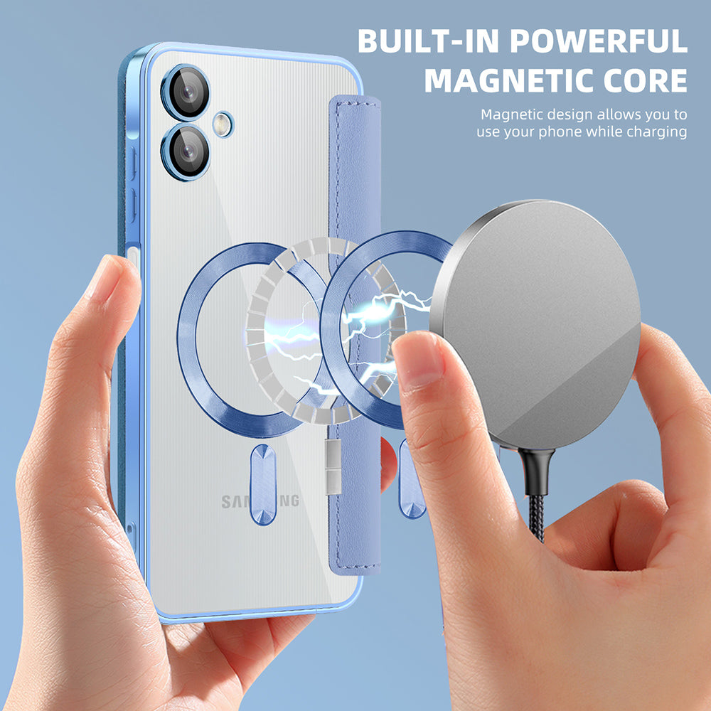 MagSafe-etui til Samsung Galaxy A06 A065, Techsuit, SmartMag Book, Blå
