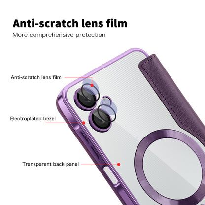 MagSafe-etui til Samsung Galaxy A06 A065, Techsuit, SmartMag Book, Lilla