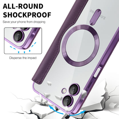 MagSafe-etui til Samsung Galaxy A06 A065, Techsuit, SmartMag Book, Lilla